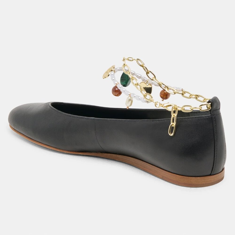 Dolce Vita Women's Ballet Flats Black Leather - Size 6.5 - Picture 3 of 16